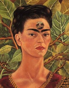 Фрида Кало. Автопортрет. Размышляя о смерти. 1943 год