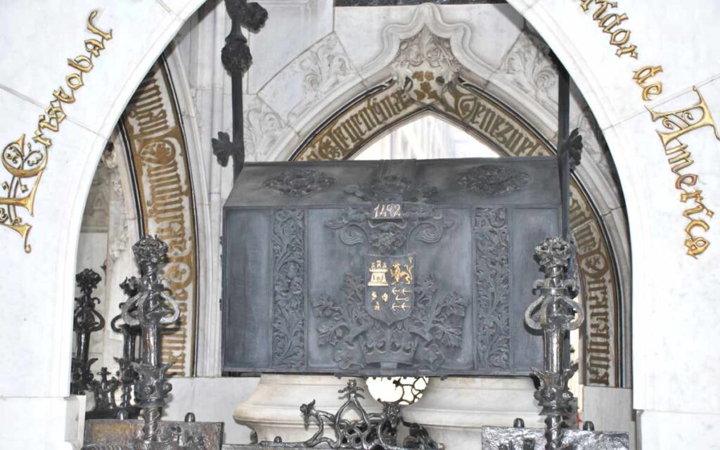 Columbus Mausoleum sarcophagus at Faro a Colón. Santo Domingo. Dominican Republic.